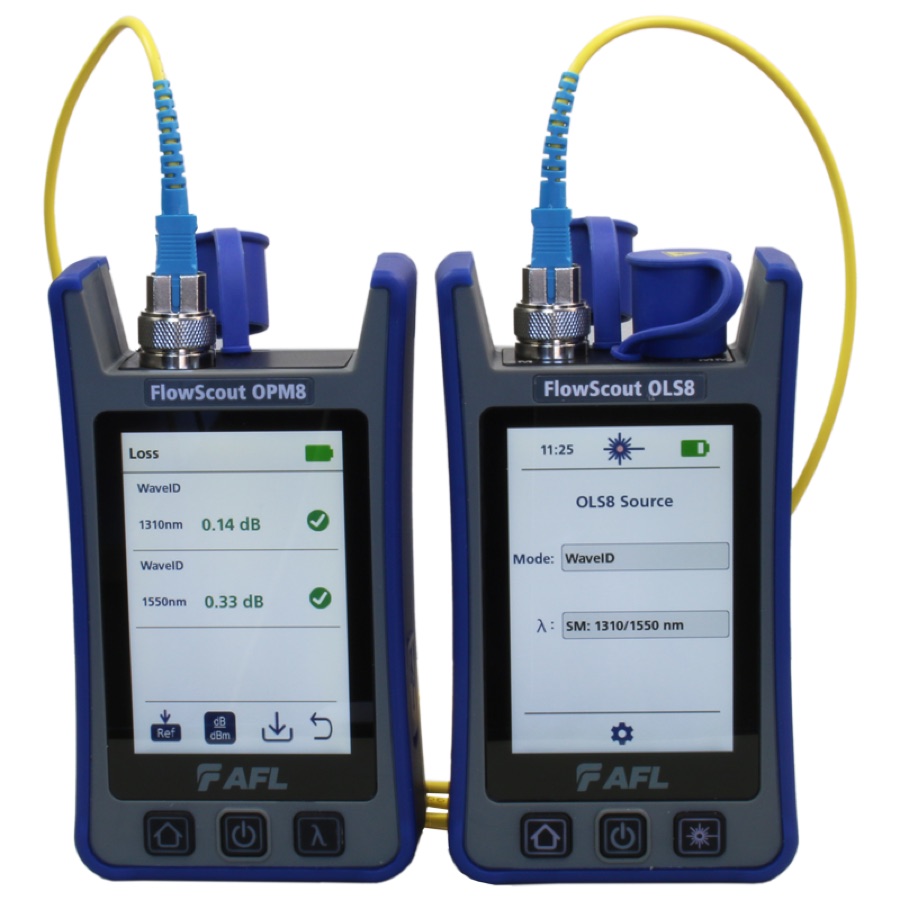 AFL FlowScout OPM8 + OLS8 insertion loss test set